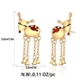 thumbnail image 5 of MYCUTEY Small Gold Elk Dangle Earrings Funny Holiday Christmas Earrings Gift for Women, 5 of 8