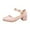 Pink, variant on MEZZALL Big Kids Girls Mary Jane Dress Shoes Pumps Low Heels Flower High School Prom Shoes Versatile Toddler Footwear, White, 12.5-13 Years