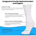 thumbnail image 6 of Crew Style, White Diabetic Socks, MEN Size 9-11, 1 dozen Pairs, 6 of 7