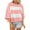 Pink, variant on BVOFAR Women's Striped Color Block Tops Oversized Summer Tees Casual Half Sleeve T-Shirts Loose Fit Crewneck Shirts 2025