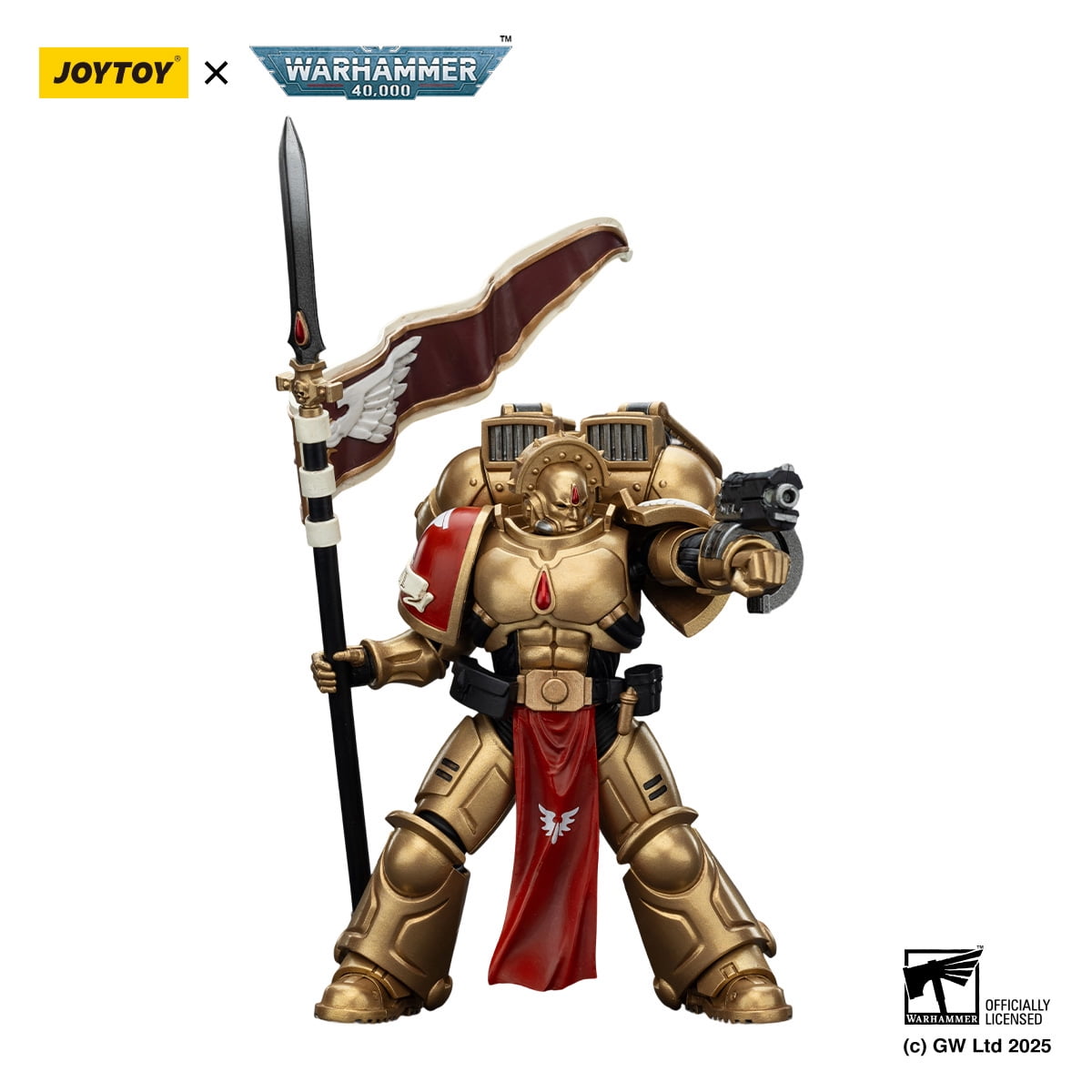 [IN STOCK] JOYTOY Warhammer 40K 1/18 Action Figures Blood Angels Sanguinary Guard 3 with Angelus Boltgun and Encarmine Spear