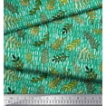 thumbnail image 2 of Soimoi Green Cotton Duck Fabric Seal Leaves Print Fabric by the Yard 44 Inch Wide, 2 of 3