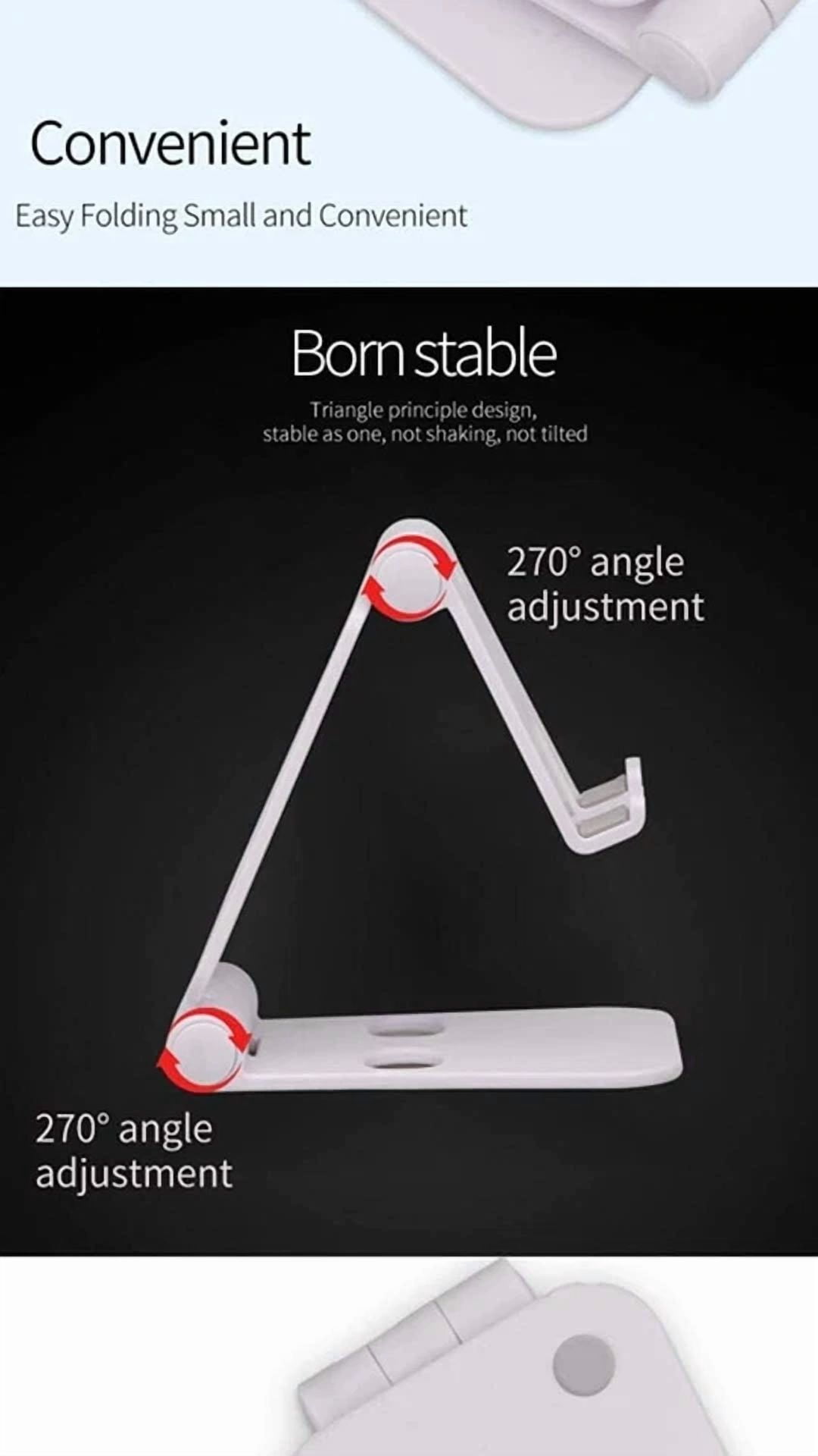Cell Phone Stand For Phone Adjustable Desktop Phone Holder Compatible With Phone