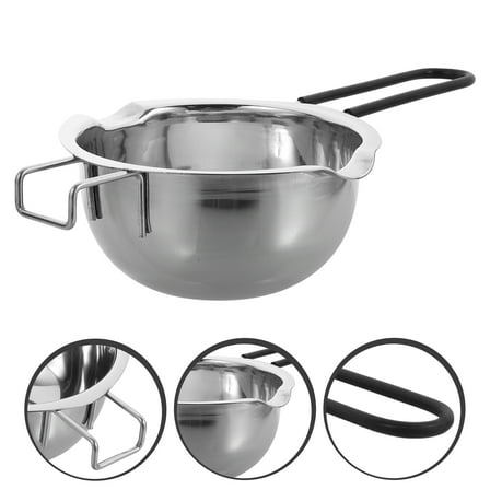 ORDDIART 1Pack Melt Chocolate Pot with Double Boiler for Cooking Utensil 304 Stainless Steel 11.6x5.5x2.4in