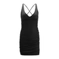 thumbnail image 6 of LNWUY Bodycon Halter Mini Dresses for Women Going Out Club Dress Backless V Neck Summer Short Dress Cocktail Party Dresses Black L, 6 of 8