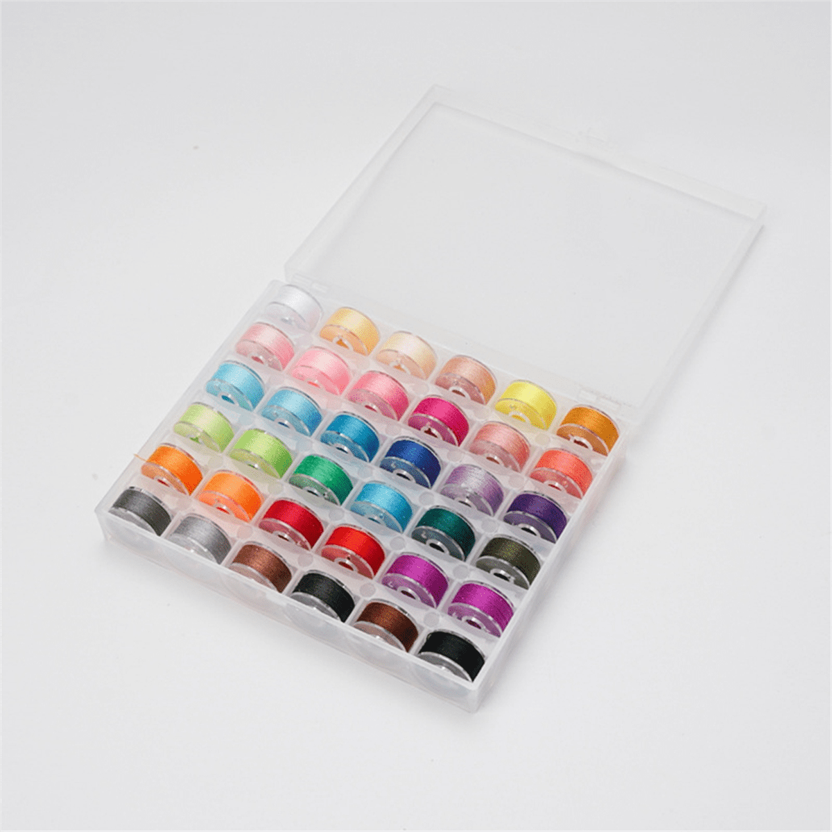 TOP! 72pcs Sewing Thread Kit, 36 Colors Machine Threads, Prewound Bobbins Threads 400 Yards Per Spools