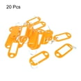 thumbnail image 2 of 20 Pcs Plastic Key ID Name Card Label Tags Split Ring Keyring Keychain Orange, 2 of 5