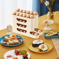 thumbnail image 5 of JingChun Collapsible Egg Holder for Fridge, 4 Tier Rolling Egg Dispenser for Refrigerator, Save Space Egg Organizer Tray, Keep Fresh Egg Storage Container for Kitchen, 5 of 5