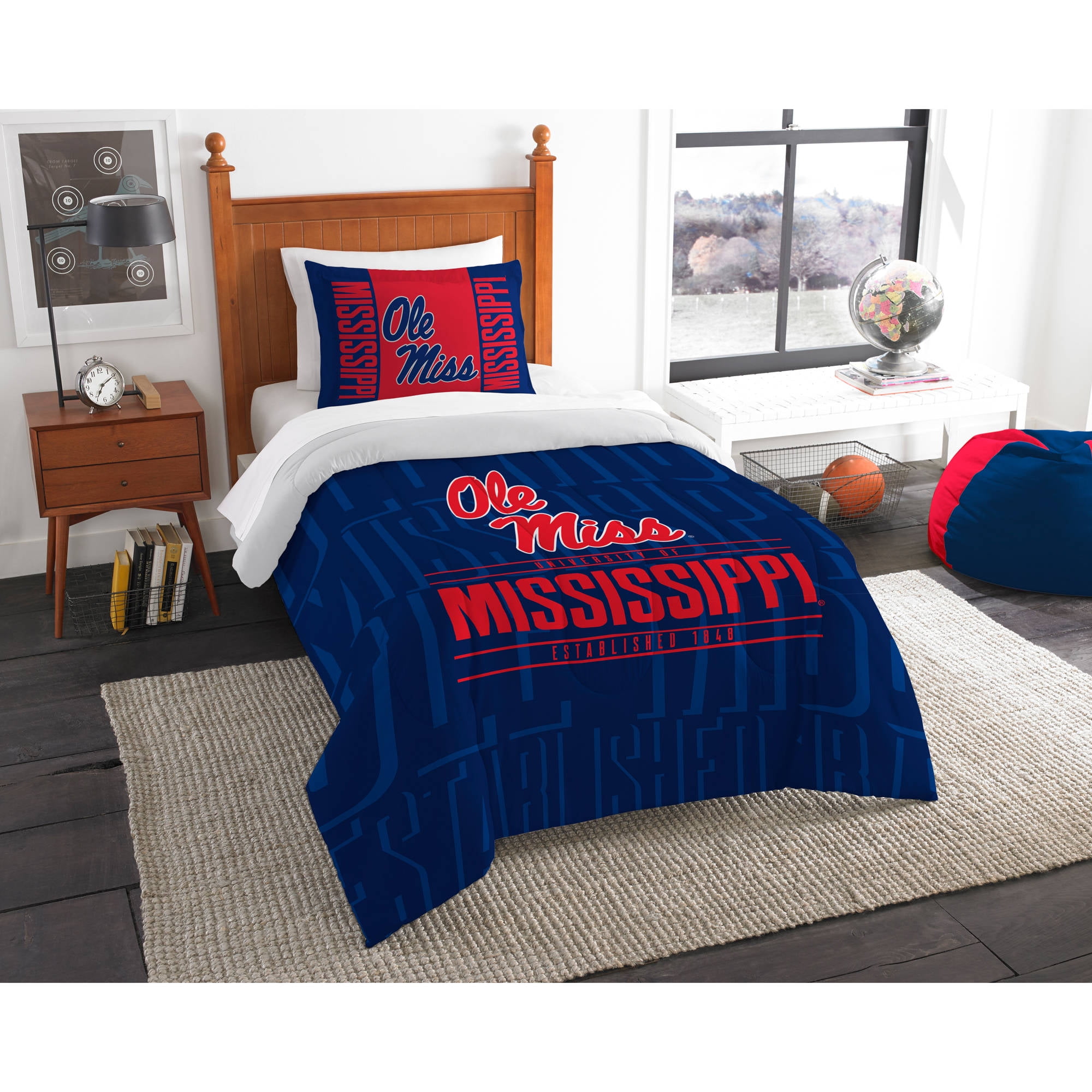 Ncaa Ole Miss Rebels Modern Take Bedding Comforter Set Com