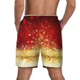 thumbnail image 2 of Rocae Red Gold Glitter for Men's Swim Trunks Quick Dry With Two Side Pockets and One Lined Patch PocketMedium, 2 of 9