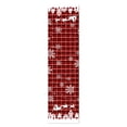 thumbnail image 5 of Christmas Table Runner, Red Santa Claus Snowflake Tablecloth, Suitable for Kitchen Dining Room Living Room Display, Christmas Party Decoration, 5 of 5
