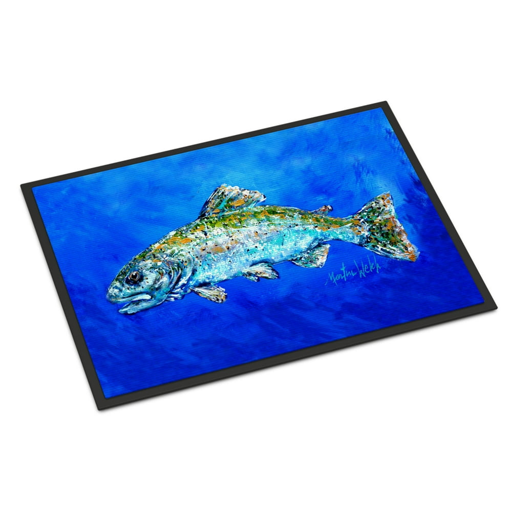 Fish Headed Downstream Door Mat Doormat