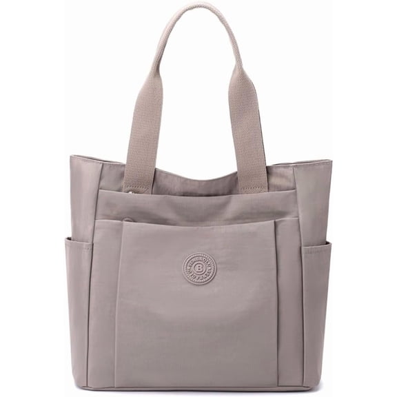 Nylon Lightweight Handbag for Women Tote Purses Multi-pocket Shoulder Bag for Work Travel