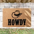 thumbnail image 2 of Denim ‘Howdy’ Doormat – Non-Slip Welcome Mat for Front Door & Entrance Decor, 2 of 4
