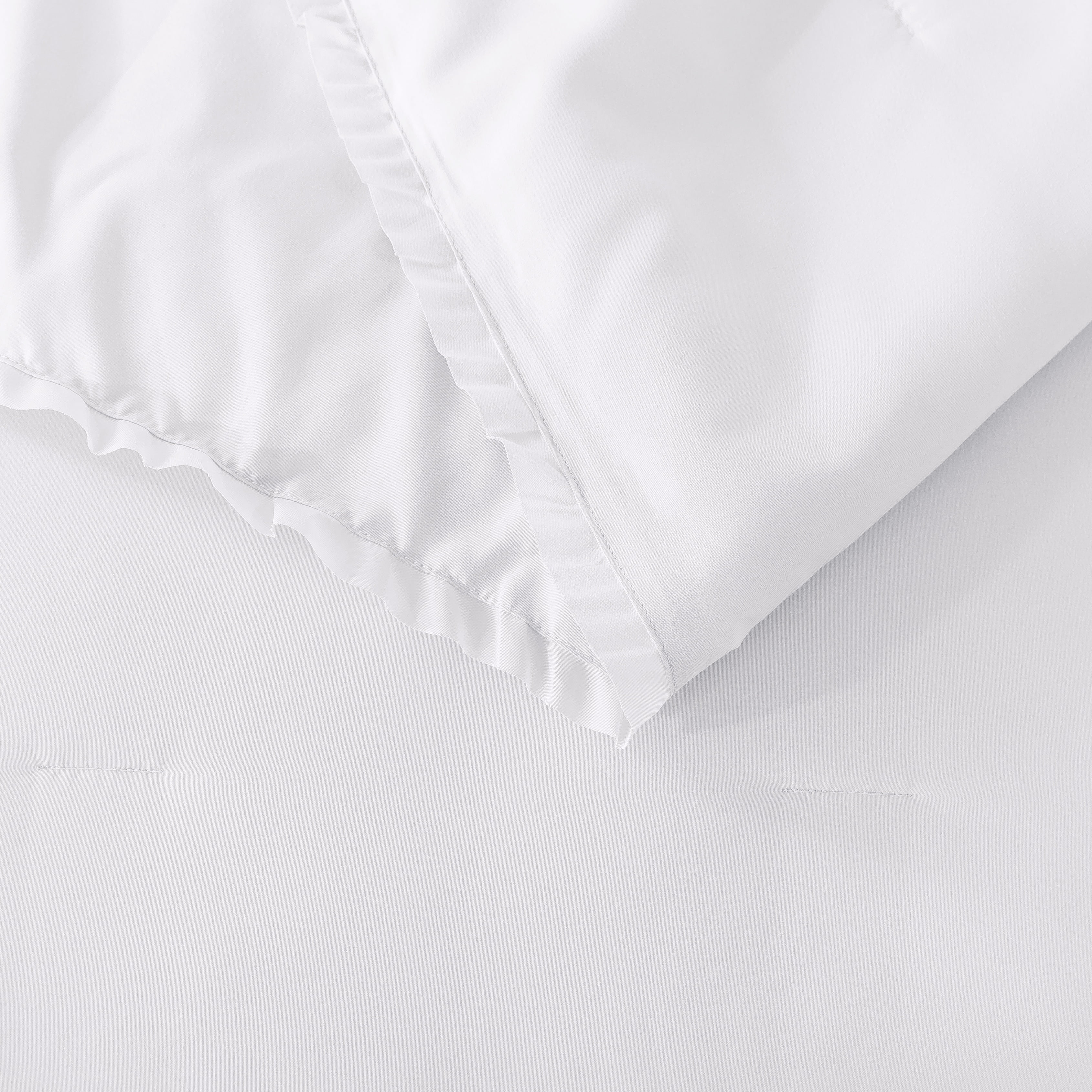 St. James Home Ruffle Down Alternative Bed Blanket, White, Full/Queen