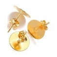 thumbnail image 2 of kurtrusly Earring Stud Base Multi Handmade Personality Ear Pins Setting Lady Decorations Daily Jewelry Making Tool Wedding Beach Gold 12mm 1Set, 2 of 6