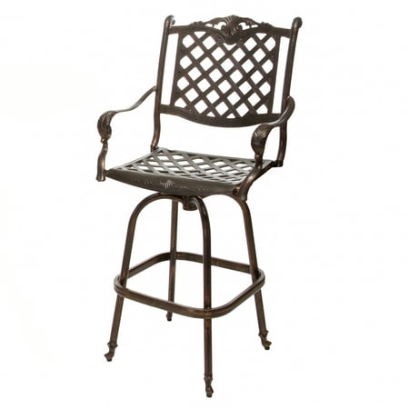 Cast Aluminum Copper Outdoor Bar Stool Com