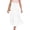 White, variant on Women's Boho Elastic High Waist A Line Ruffle Swing Beach Maxi Skirt with Pockets
