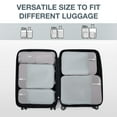 thumbnail image 3 of BAGSMART Compression Packing Cubes for Travel Luggage, 6 Pcs Expandable Packing Organizers Foldable Lightweight Suitcase Storage Bags for Travel Accessories, Women Men, Gray, 3 of 7