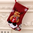 thumbnail image 2 of Christmas Stockings Socks Plaid Santa Claus/Elk/Snowman Candy Gift Bag XmasTree Hanging Ornament, 2 of 2