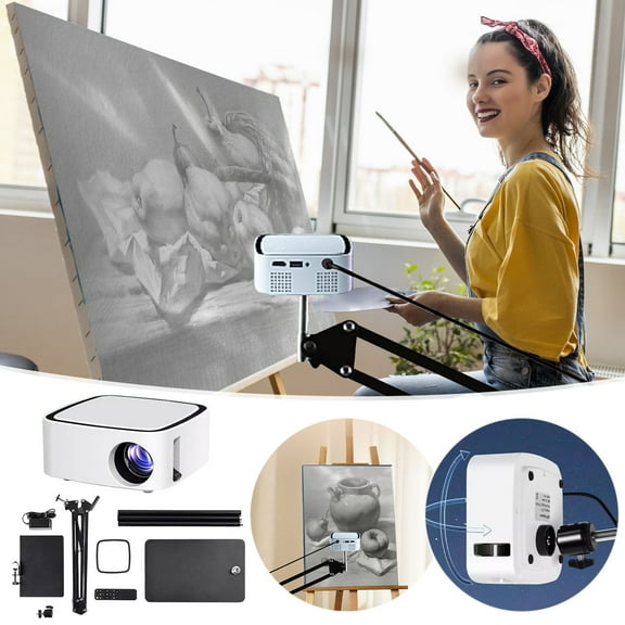 Art Projector For Tracing Drawing Painting Mini Portable Digital Projector For Desktop Canvas Wall Art Supplies For Artists Sketching Tool