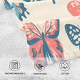 thumbnail image 5 of Yayeee 100% Cotton Hand Towels for Bathroom 16" x 28" Soft Absorbent Kitchen Towel, Green Butterflies, 5 of 7