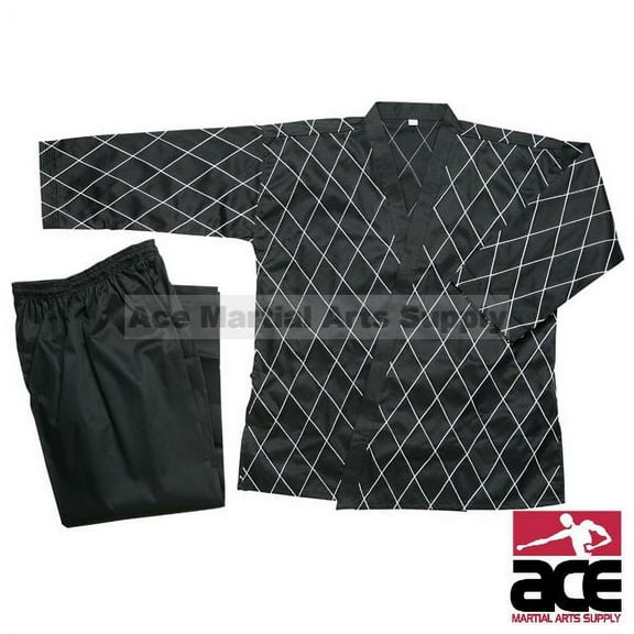 Hapkido Uniform - Black w/ White Stitching
