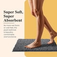 thumbnail image 3 of Set de alfombras de baño Mayshine Plush Shaggy de felpilla, color negro, 3 of 6