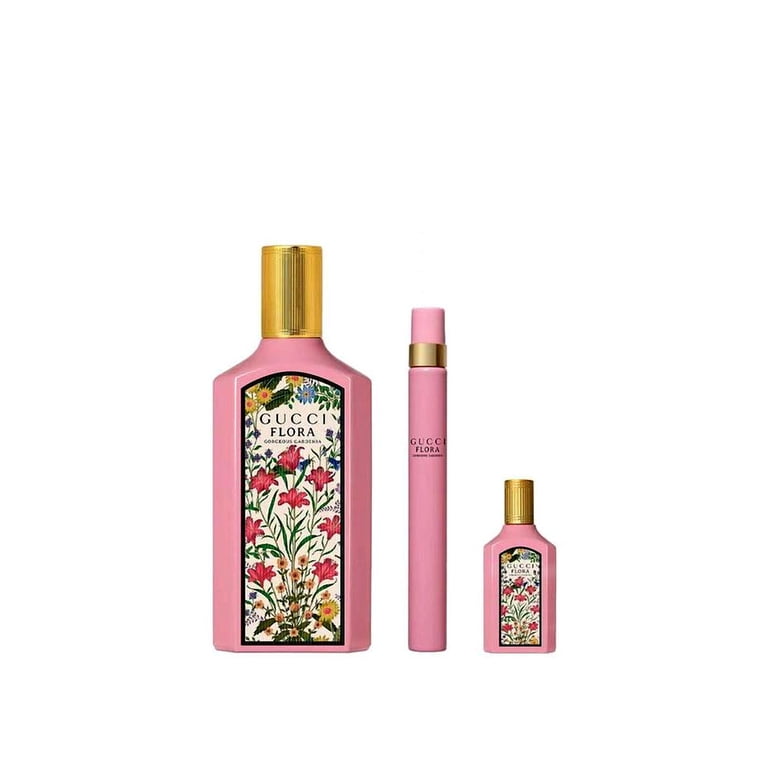 Gucci Flora Gorgeous Gardenia Mini Perfume, 3 Piece Floral Gift