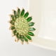 thumbnail image 4 of Broches para mujer Qarigey Pin de girasol con diamantes de imitación Hojas verdes Estilo heronsbill Verde Type3 NO3, 4 of 6
