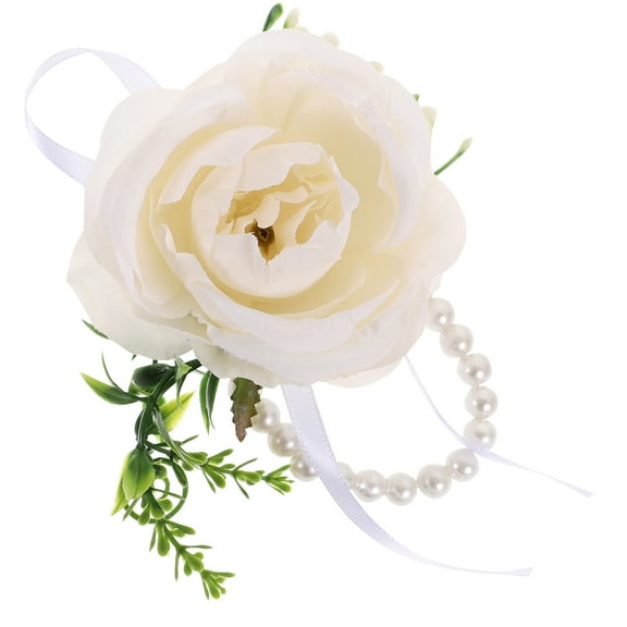 Corsage Bracelet Artificial Flower Wrist Corsage Wristlet for Bride Bridesmaid