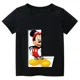 thumbnail image 3 of Camiseta de algodón con combinación de letras y nombre personalizado de Disney para niños, camiseta de manga corta con fuente ABCDE de Mickey Mouse, 3 of 5