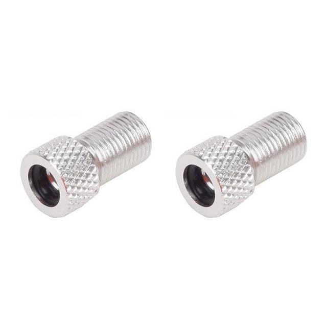 QualitChoice 5 Pack Valve Adapter Convenient to Carry Fool-style Operation Premium Material Presta Cap Tube Pump Tool Presta to for Schrader Silver 2Set