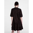 thumbnail image 4 of Scenario Women's and Women's Plus V Neck Mini Dress with Flutter Sleeves, Sizes XS-4X, 4 of 6