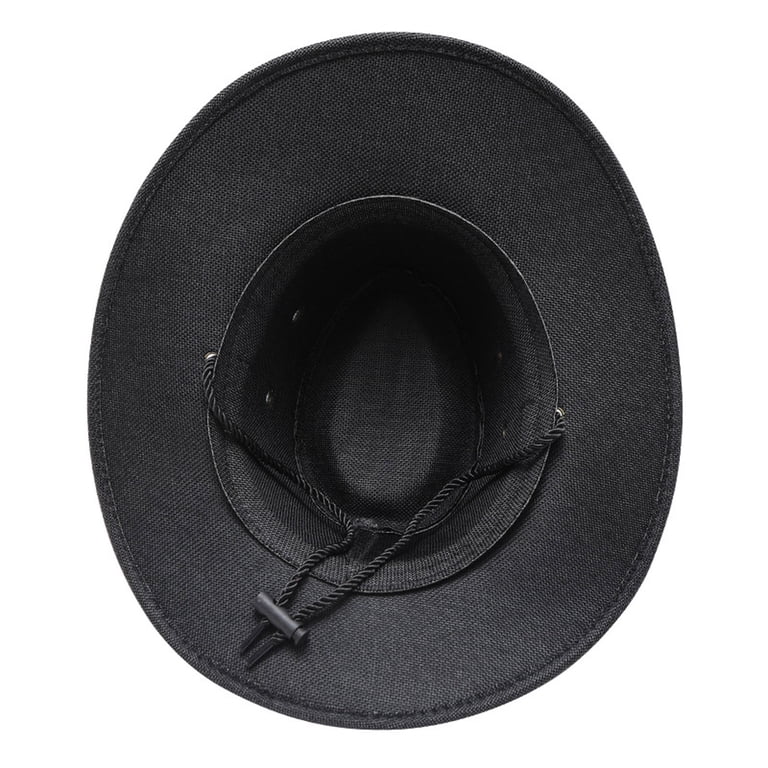 Hontri Western Cowboy Hat for Men Women Vintage Leather Wide  display picture 1