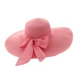 thumbnail image 4 of ATOYSOY Womens Big Bowknot Raffia Hat Large Floppy Foldable Roll up Beach Cap Sun Hat, 4 of 5