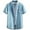 Sky Blue, variant on MIXUE Mens Casual Button Down Shirts Solid Color Lapel Slim Fit Washed Denim Short Sleeve Lightweight Summer Shirt Tops Sportswear,Blue,M