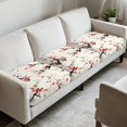 thumbnail image 3 of COEQINE Couch Cover for 3 Cushion Couch, Stretch Sofa Slipcover Sets Armchair Cushion Cover Non-Slip Dog Sofa Protector for Sectional Armchair Loveseat, 3 PCS, Plum Blossom, 3 of 8