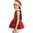 thumbnail image 5 of iiniim Girls Sleeveless Sequins Christmas Tutu Dress with Hat Set Xmas Party Miss Santa Claus Dress Up Red 10, 5 of 7
