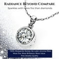 thumbnail image 3 of Moissanite Necklace for Women Solitaire Bezel Pendant Sterling Silver Lab Created Gem Jewelry for Her Gift for Mothers Day Wedding Anniversary Birthday to My Wife Daughter Mom Grandma Girlfriend 2ct, 3 of 8
