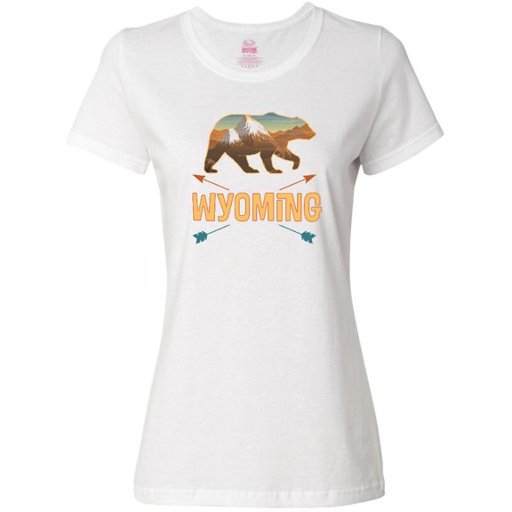 Inktastic Wyoming Vacation Bear Silhouette Women's T-Shirt