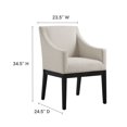 thumbnail image 4 of Armchair Chair, Black, Fabric, Wood, Living Room Lounge Cafe Lobby Hospitality Restaurant, Modern Contemporary, HB37505, 4 of 9