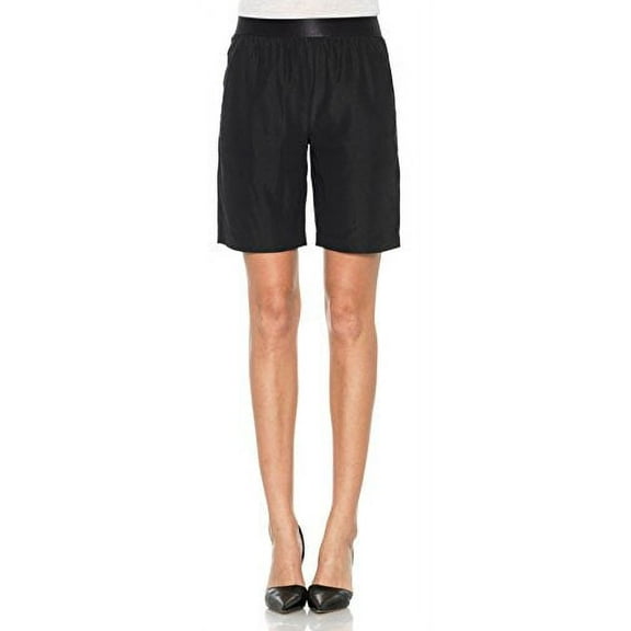 Joe's Jeans Silk Trouser Shorts Boxer Cut Elastic Waist (Small, Black)