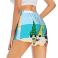 thumbnail image 3 of Bixox Women's Gnomes On The Beach pattern 2 in 1 Running Shorts - Lightweight Athletic Workout Gym Yoga Shorts Liner with Pockets - XX-Large, 3 of 5