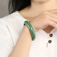 thumbnail image 3 of Chinese Beautiful Genuine Natural Green Jade Gems Bangle Bracelet -55-64mm O4K0, 3 of 8