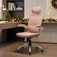 thumbnail image 1 of Silla de Oficina Ergonómica con Reposacabezas y Reposabrazos, Color Rosa HOMEMAKE FURNITURE Moderno, 1 of 7