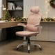 thumbnail image 1 of Silla de Oficina Ergonómica con Reposacabezas y Reposabrazos, Color Rosa HOMEMAKE FURNITURE Moderno, 1 of 7