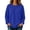 Blue, variant on Stralyhd Sweatshirt for Women Oversized Long Sleeve Crew Neck Sweaters 2026 Winter Casual Fashion Pullover Top Comfy Loose Outfits Clothes Basic Lounge Wear Dark Green XL