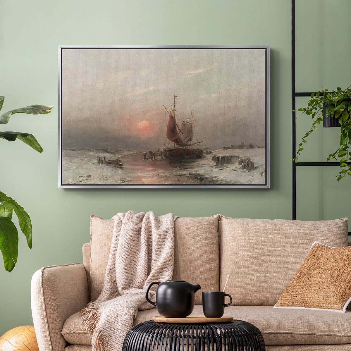 Vintage Landscape-CCLXXXI By Wexford Home Framed in Silver Wood Gallery Wrapped Canvas 17 in. x 25 in.