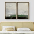 thumbnail image 4 of IDEA4WALL Framed Canvas Print Wall Art Set of 2 Watercolor Pastel Green & Gray Landscape Abstract Modern Art Decorative Boho Contemporary Artwork for Bedroom, Office - 16"x24"x2 Panels Natural, 4 of 5
